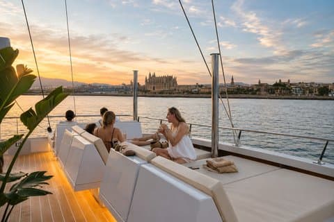 Sunset Catamaran Tour in Mallorca with VIP option
