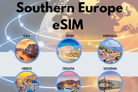 Southern Europe eSIM (Instant Delivery)