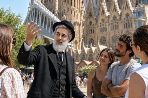Gaudí's theatrical tour of the Sagrada Familia exterior