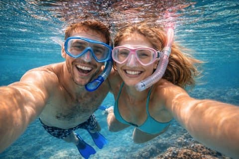 Mogan: Coastal Cruise, Food, Snorkel, Paddle Board & DRONE videos