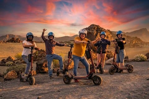 Off Road Electric Scooter Tour at Sunset with Cava
