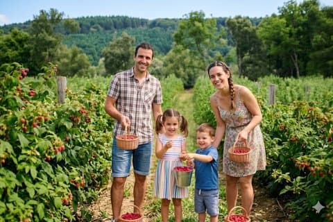 Red fruit harvesting at Finca Las Madreselvas