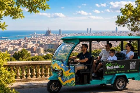 Route of Barcelona by Electric Tuk Tuk 2H