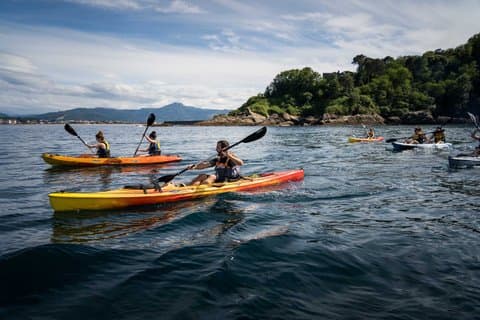 Kayaking and Snorkeling on Amuitz Island near Hondarribia