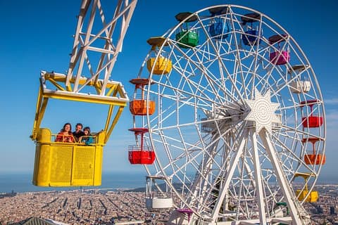 Admission to the Tibidabo Amusement Park in Barcelona