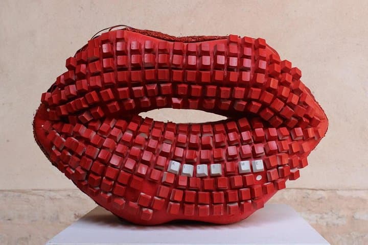 Modern art from a public exhibit.