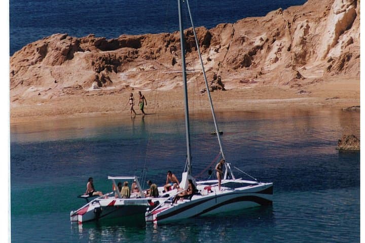 catamarán on the beach