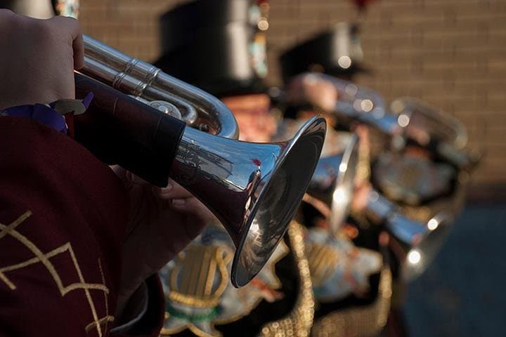 The moving music accompanying the "paso"