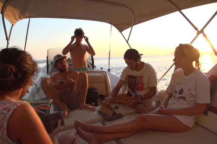 Sunsets on board in Ibiza