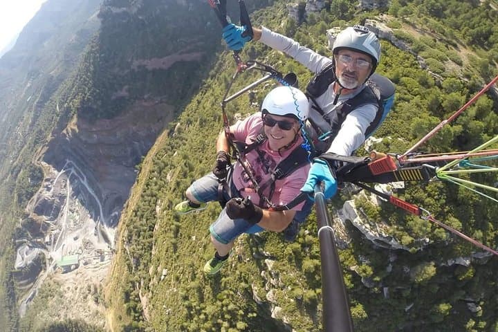 paragliding at the mountains with hotel pickup