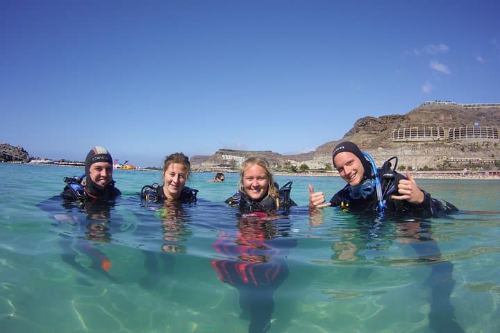 Big smiles all around after a Try Dive