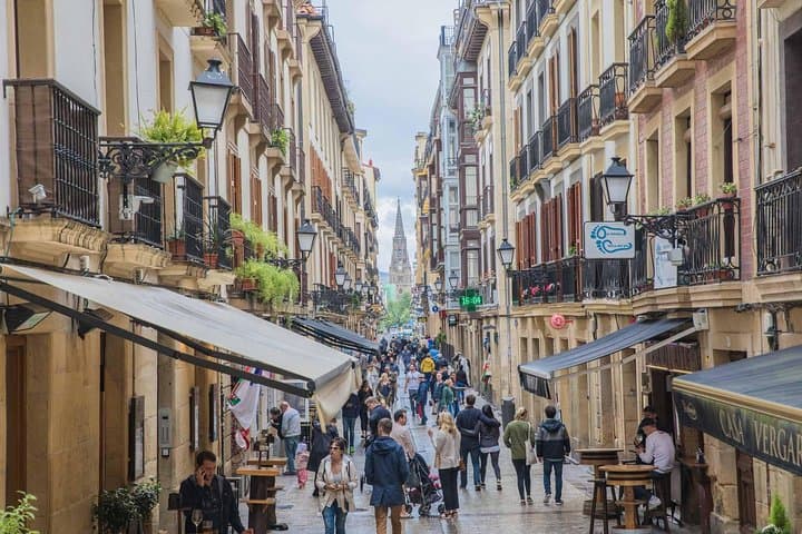 The streets of the old town, San Sebastian...
