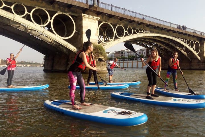 paddle surfing in Sevilla