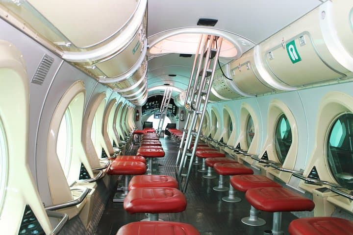 Inside seating for 44 passengers. The cabin is spacious and is maintained at normal atmospheric conditions, so pregnant women, heart patients and persons with ear problems will not be affected