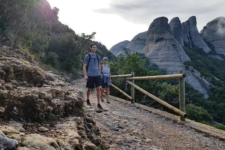 Hiking in the Natural Park of Montserrat.