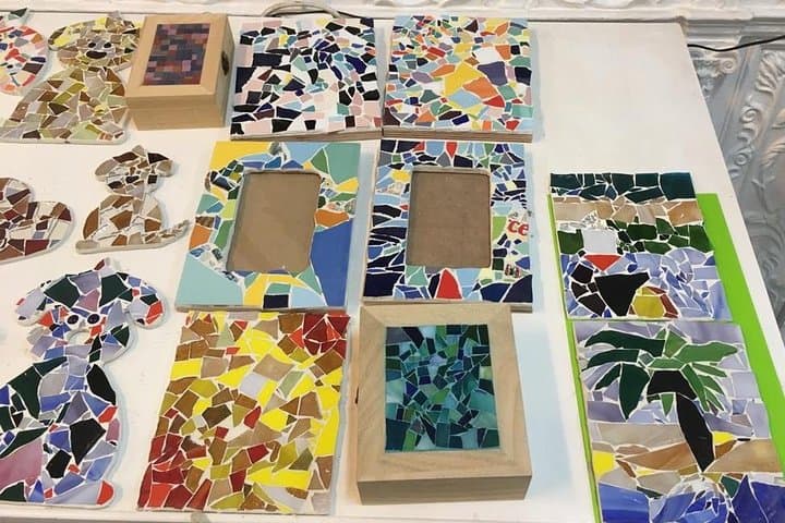 Mosaic class Barcelona - artworks of the students