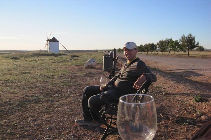 Sunset in the windmills of La Mancha