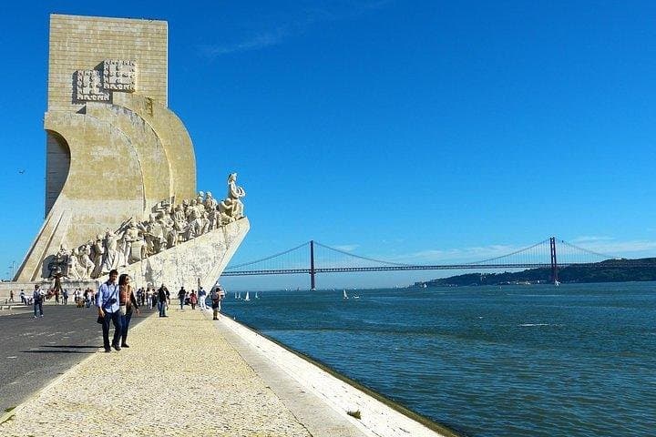 Walk along the Padrão Dos Descobrimentos in Lisbon