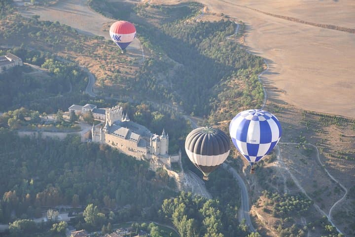 Balloons flying over Segovia