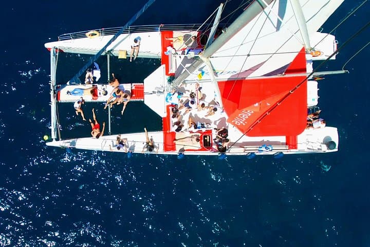 Sailing in catamaran in Tenerife