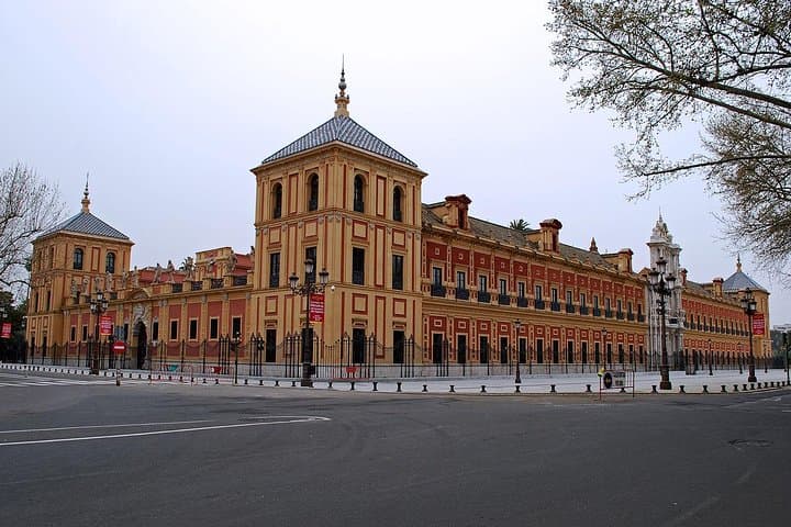 Passing in front of the San Telmo Palace