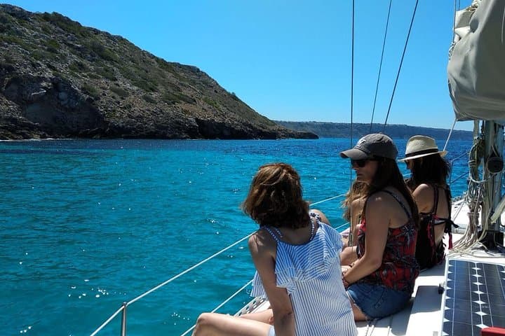 Sailing years ago with our old boat Figaro