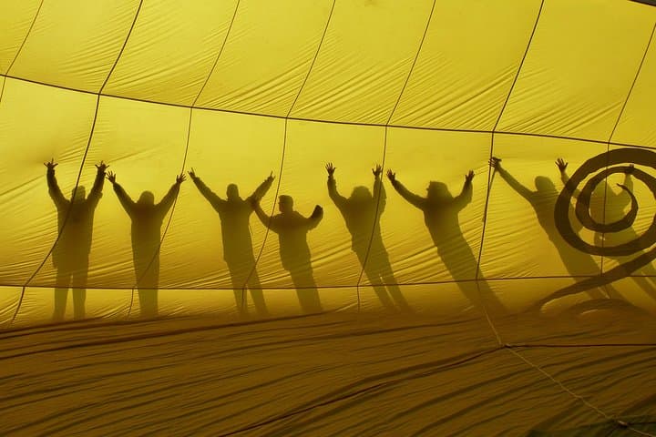 during the preparation of the balloon