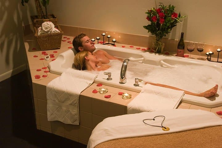 Floral bath after massage