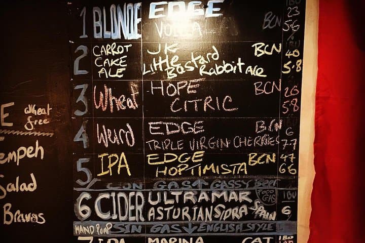 Barcelona Craft Beer Tour with a Brewery Tour and 3 Local Bars