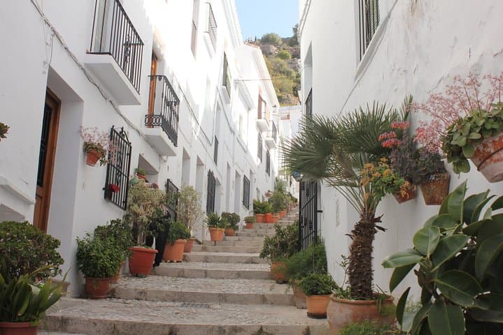Narrow streets in Frigiliana.