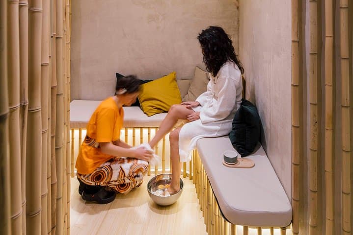 Pamper your feet with foot bath and reflexology massage