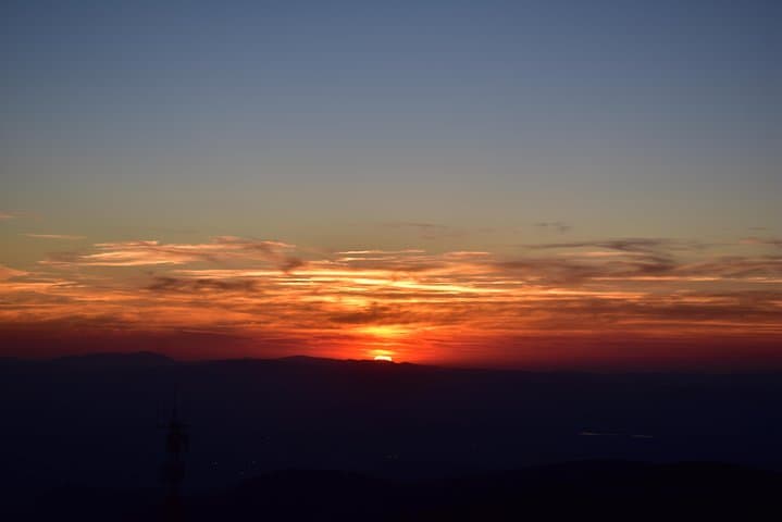 Sunset at 2,500m in Sierra Nevada