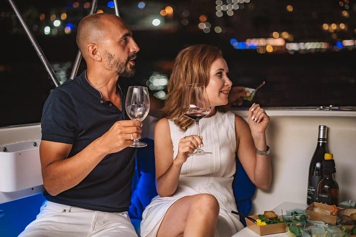 Romantic night ocean boat trip for 2