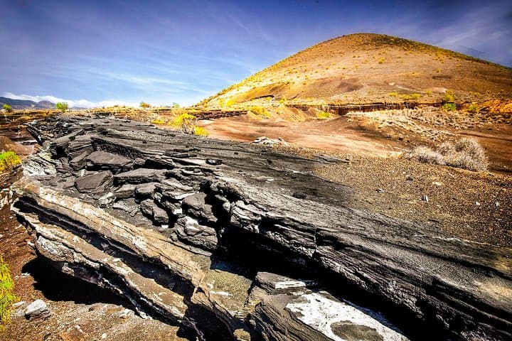 Amazing stracts of volcanic materials