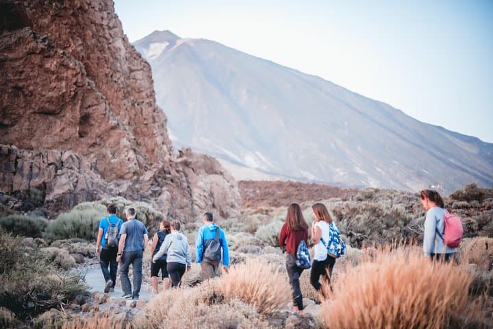 Starting the trail at sunset