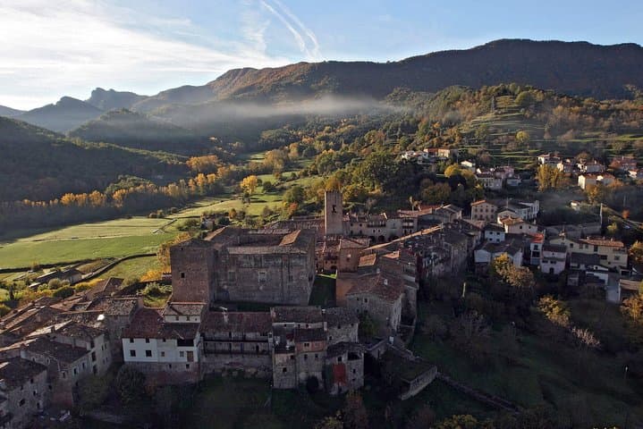 Panoramic view of Santa Pau with small group tour from Barcelona
