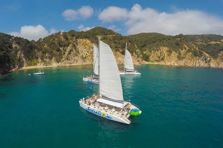 Catamaran ride -Costa Brava with barbecue and drinks. Familiar.