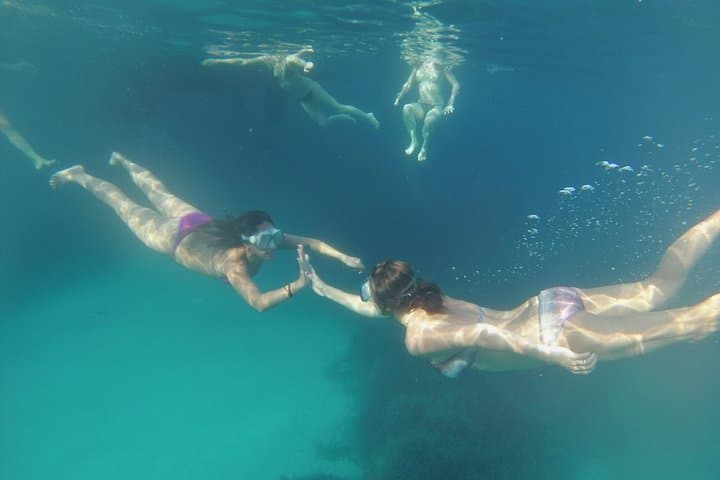 Our boat rental includes snorkel equipment to discover the beauty underneath the surface.