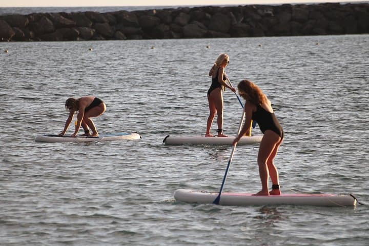 Sunset SUP experience in beach of the Americas