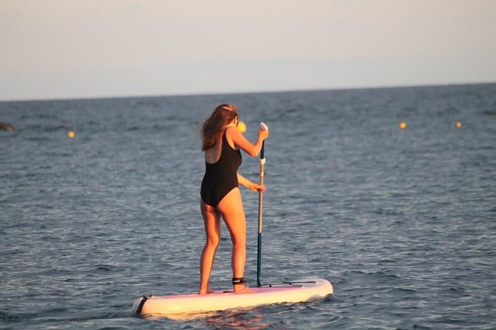 Sunset SUP experience in beach of the Americas
