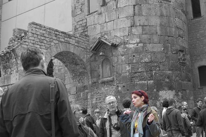 In front of Roman Gate to Barcino (1st century BC)