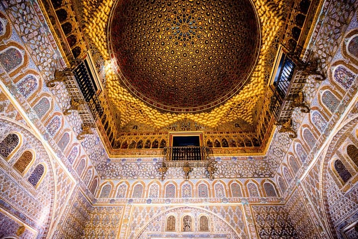 Golden dome Real Alcazar of Seville.