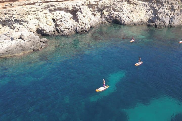 Paddle surfing and snorkeling in Ibiza