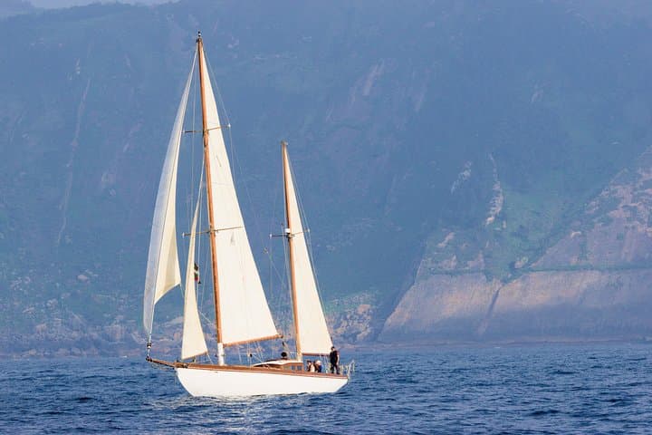 Sunset San Sebastian classic yacht