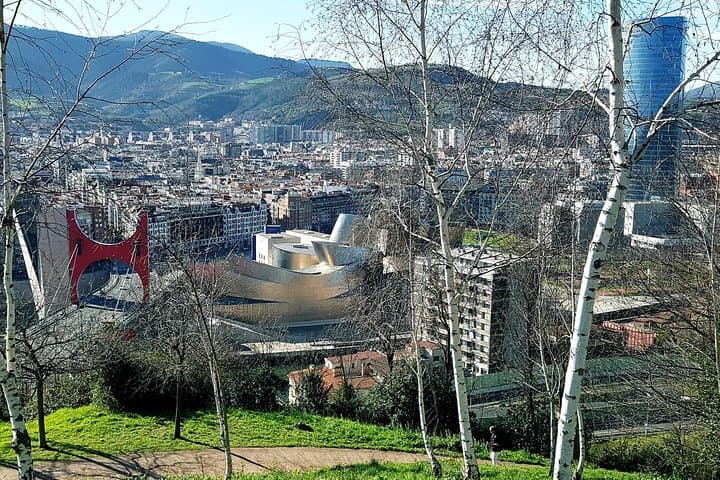 Zoom views of Bilbao from the viewpoint.