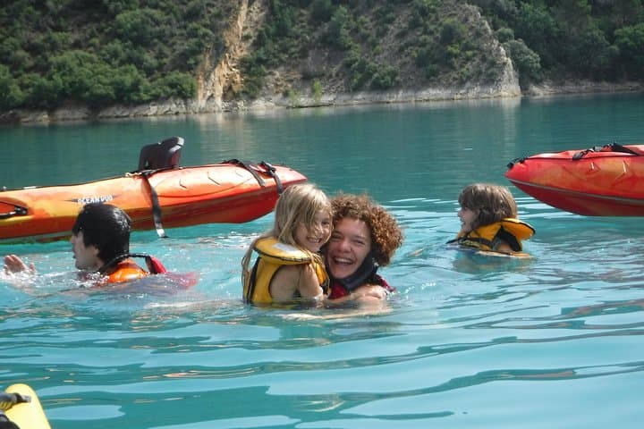 Family kayaking