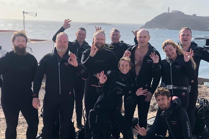Certified divers exploring the famous Marine Reserve El Cabron!