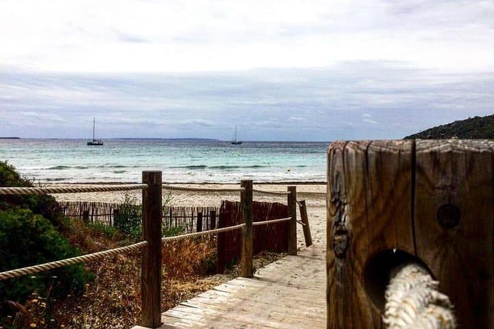 Excursion and sailing route to Formentera