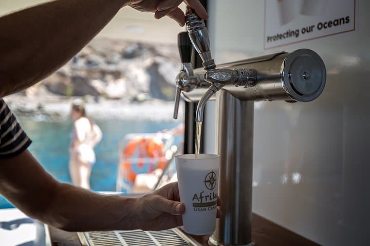 Ice cool beer on tap included