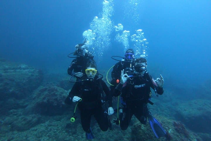 Diving baptism in the Montgrí Natural Park